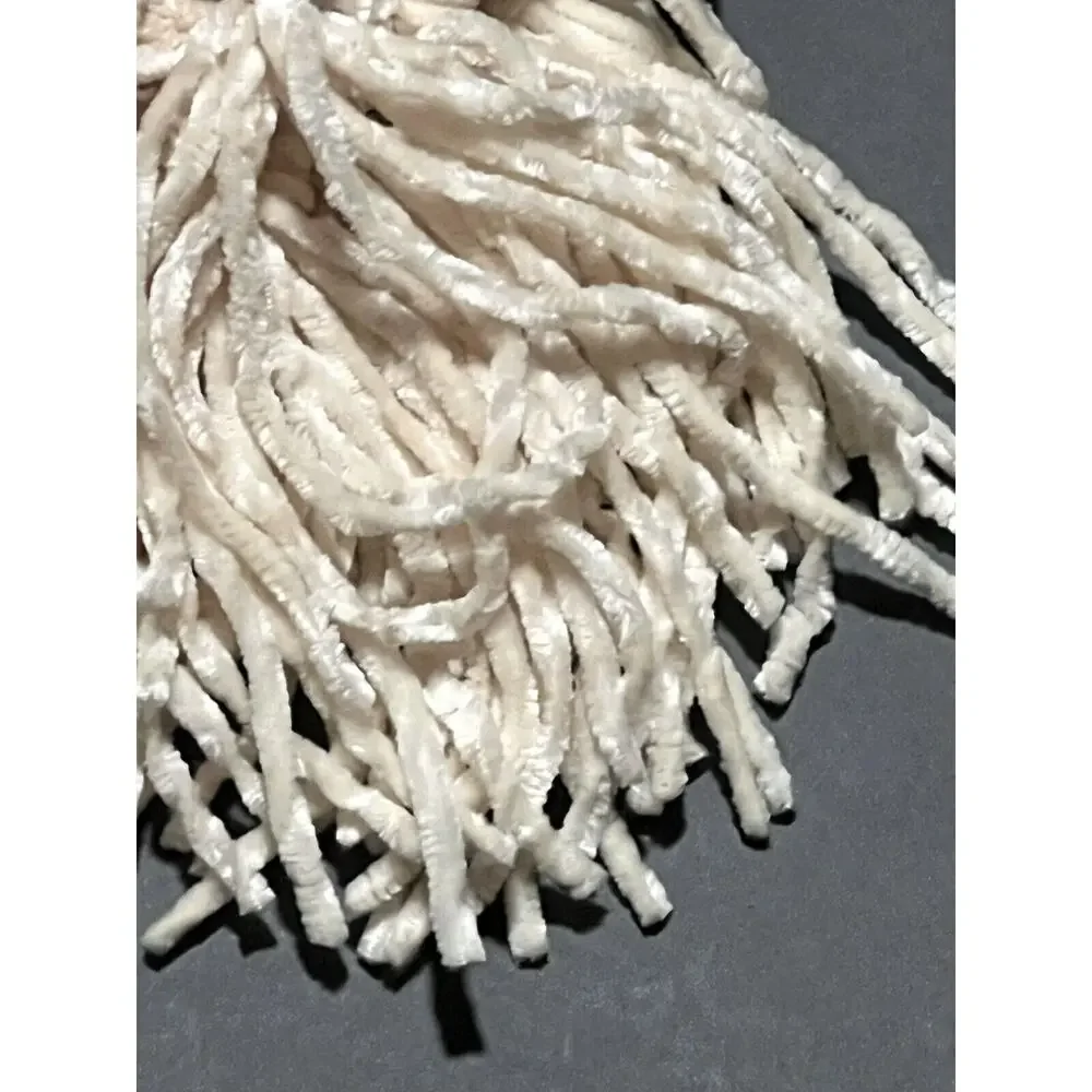 FRYE Throw Blanket Woven Chenille With Fringe Ivory Cream Beige 50 x 70
